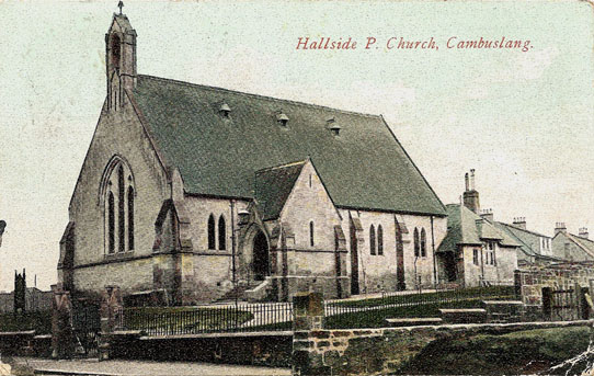 Hallside Parish Church commonly known as Flemington Chruch - Circa 1900 - Card Dated 1904 - Published by F.Lithgow, Stationer, Cambuslang